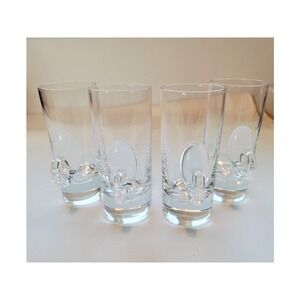 Vintage MCM Lenox Irish Coffee Glass Set of 4‎ 70s Loop Handles